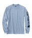 Carhartt Signature Sleeve Logo Long-Sleeve T-Shirt - Fog Blue at Dave's New York