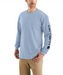 Carhartt Signature Sleeve Logo Long-Sleeve T-Shirt - Fog Blue at Dave's New York