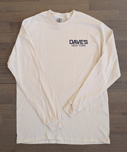 Dave’s New York Work Logo Long Sleeve T-Shirt - Natural