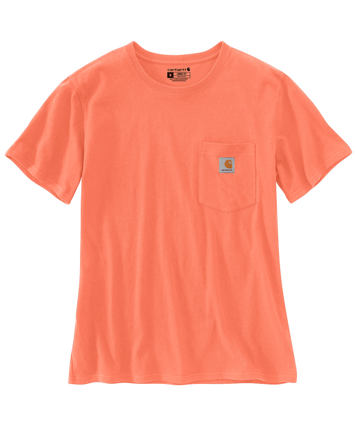 Carhartt Women's K87 Short Sleeve Pocket Tee - Electric Coral at Dave's New York