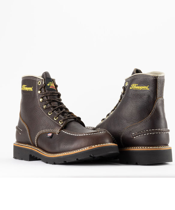 Thorogood 1957 Series 6-inch Waterproof Moc Toe Lug Sole Boots - Briar Pitstop at Dave's New York