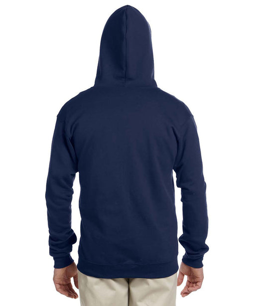 Jerzees NuBlend Fleece Full-Zip Hooded Sweatshirt - Navy at Dave's New York