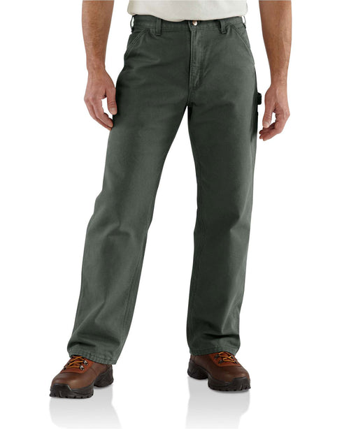 Carhartt B111 Washed Duck Flannel Lined Work Dungaree Pant in Moss at Dave's New York