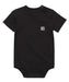 Carhartt Infant Short Sleeve Pocket Bodysuit Onesie - Black at Dave's New York