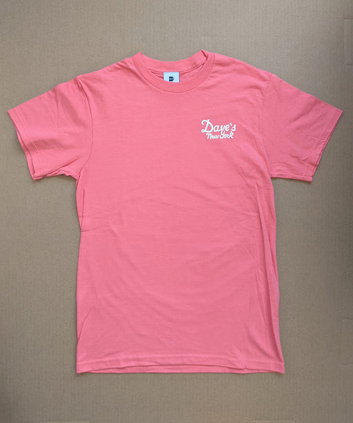 Dave's New York Vintage Logo Short Sleeve T-shirt - Coral