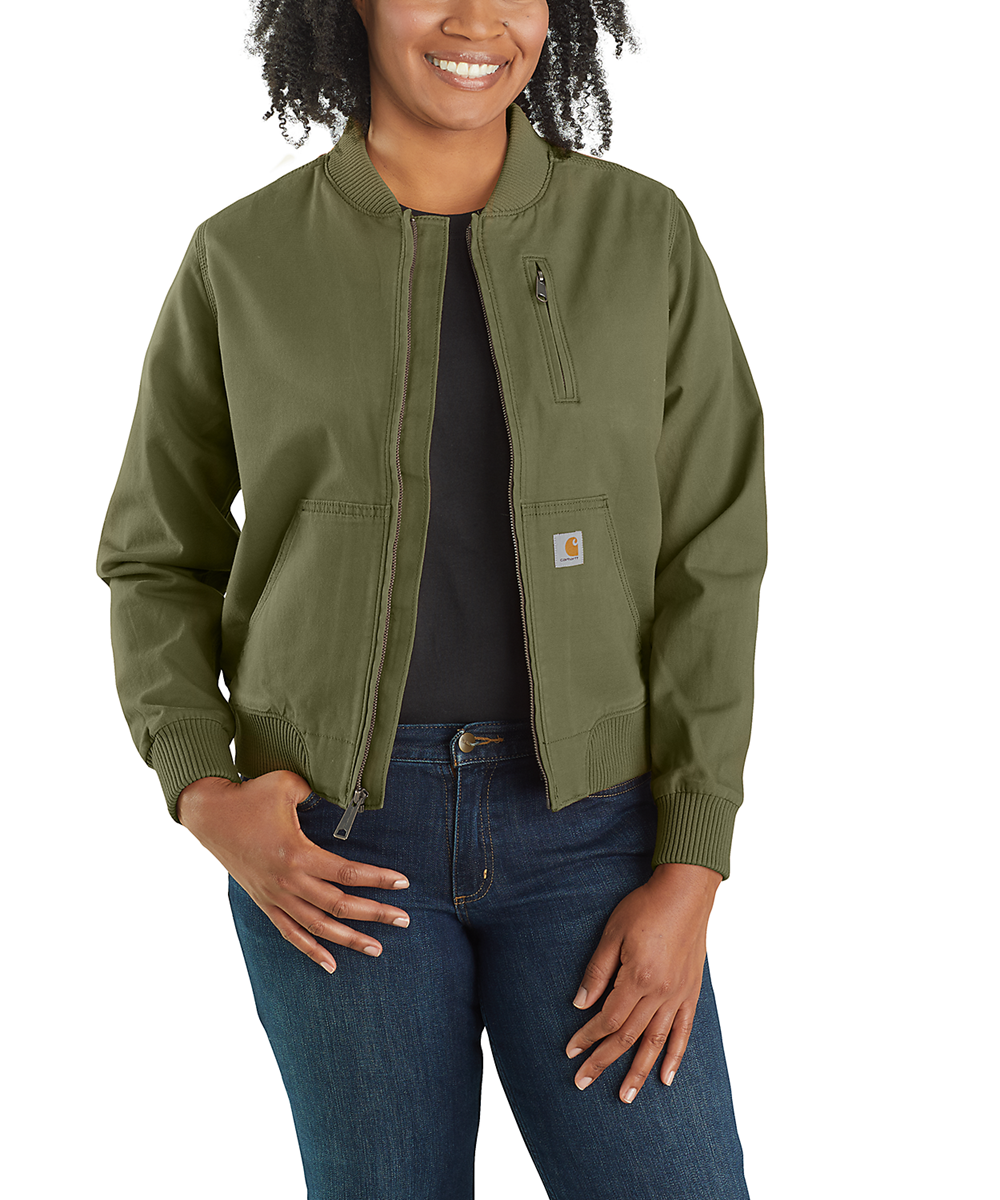 Green carhartt jacket women's best sale