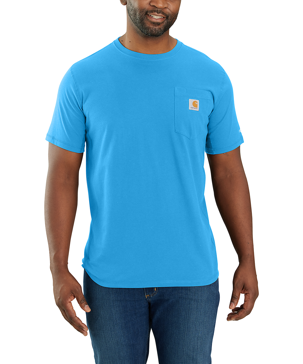 Carhartt Force Short-Sleeve Pocket T-Shirt - Azure Blue — Dave's New York