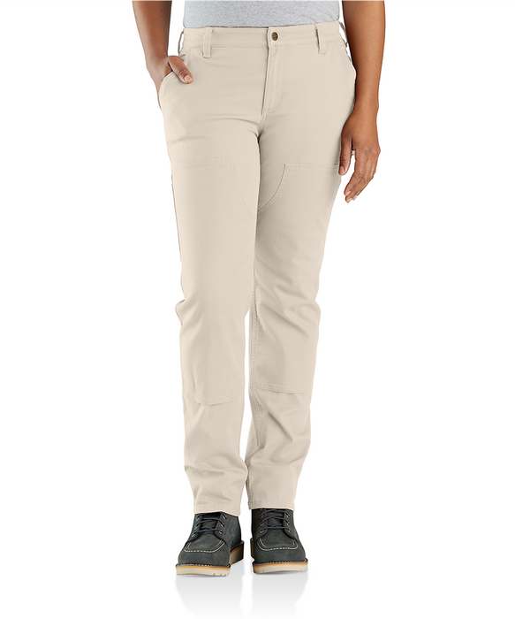 Carhartt Women's Relaxed Fit Double Front Canvas Work Pants - Natural