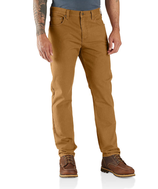 Carhartt Men's Rugged Flex Slim Fit 5-Pocket Canvas Work Pants - Carhartt Brown at Dave's New York