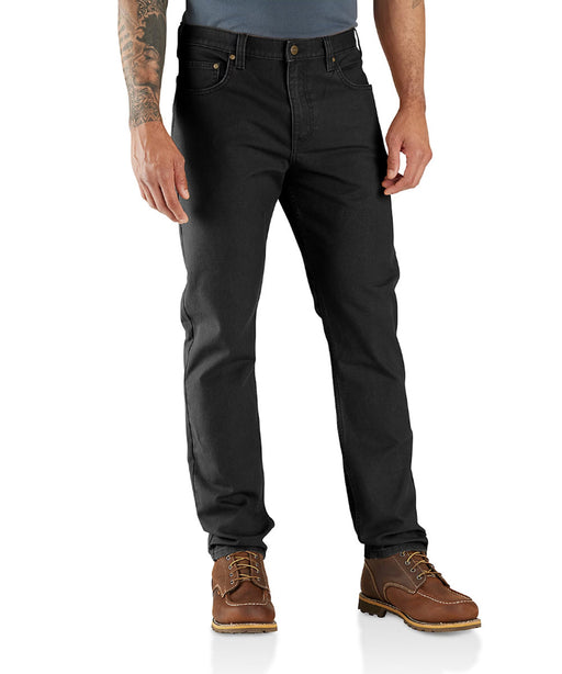 Carhartt Men's Rugged Flex Slim Fit 5-Pocket Canvas Work Pants - Black at Dave's New York