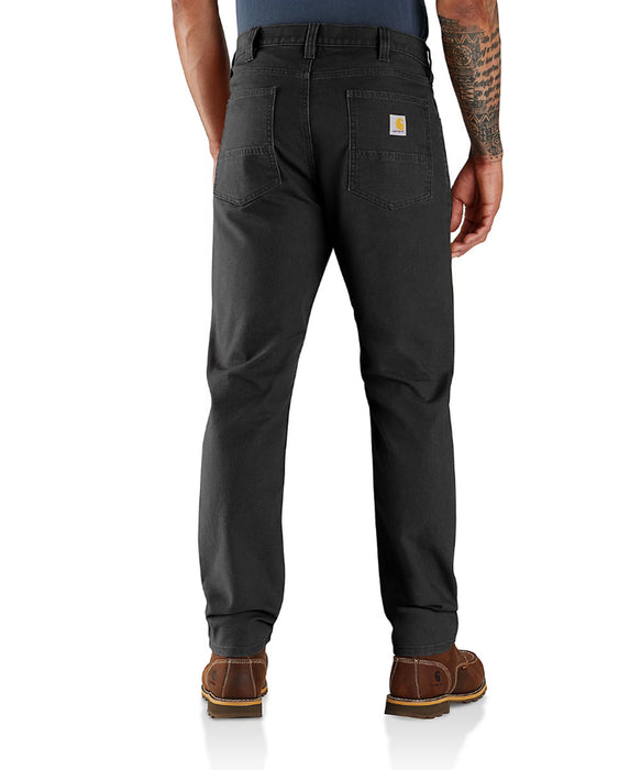 Carhartt Men's Rugged Flex Slim Fit 5-Pocket Canvas Work Pants - Black at Dave's New York