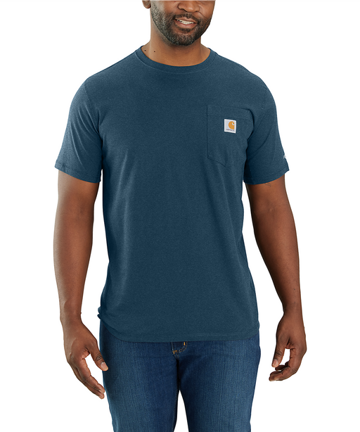 Carhartt Men's Force Short-Sleeve Pocket T-Shirt - Scout Blue Heather at Dave's New York