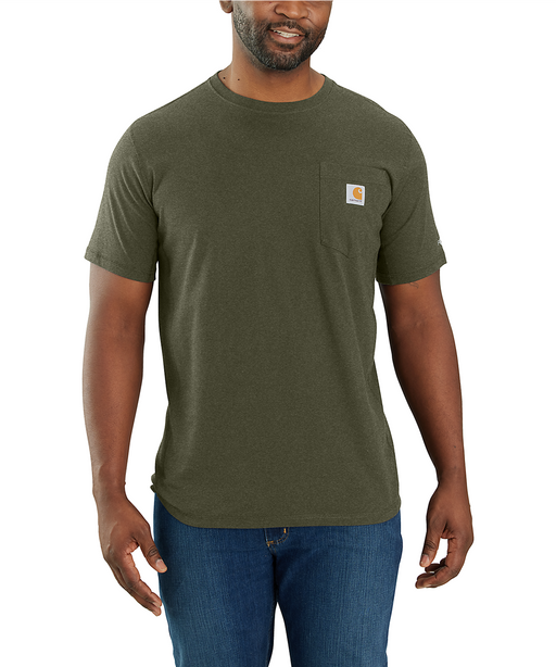 Carhartt Men's Force Short-Sleeve Pocket T-Shirt - Basil Heather Carhartt Men's Force Short-Sleeve Pocket T-Shirt - Basil Heather