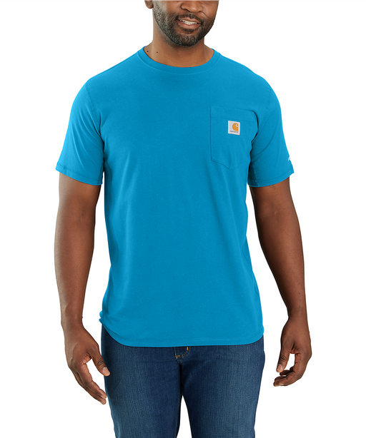 Carhartt Men's Force Short-Sleeve Pocket T-Shirt - Atomic Blue at Dave's New York