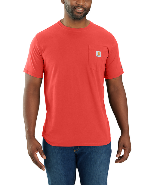 Carhartt Men's Force Short-Sleeve Pocket T-Shirt - Tanager Red at Dave's New York
