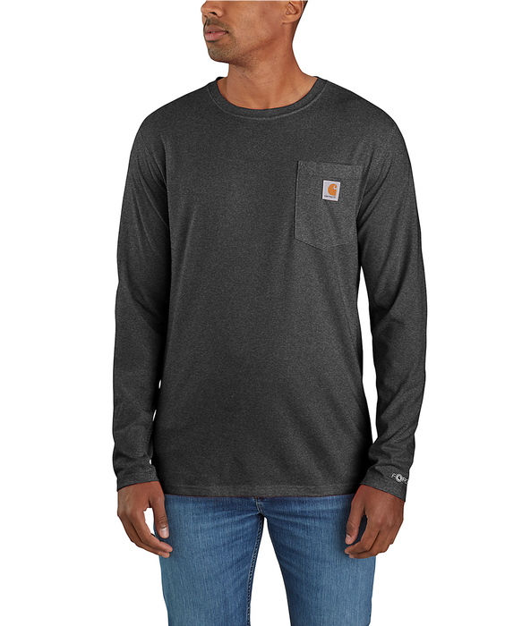 Carhartt Men's Force Long Sleeve Pocket T-shirt - Carbon Heather at Dave's New York