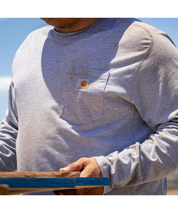 Mens Tshirt Carhartt Long Sleeve Pocket Tee Shirts Carhartt Men's