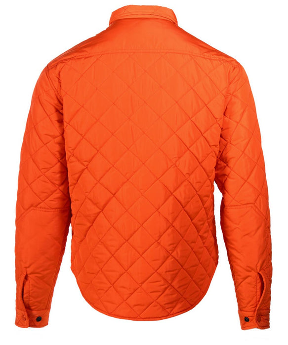 Schott NYC Down-filled Quilted Shirt Jacket - Orange at Dave's New York