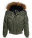 Schott Nylon Flight Satin N-2B Jacket - Olive at Dave's New York