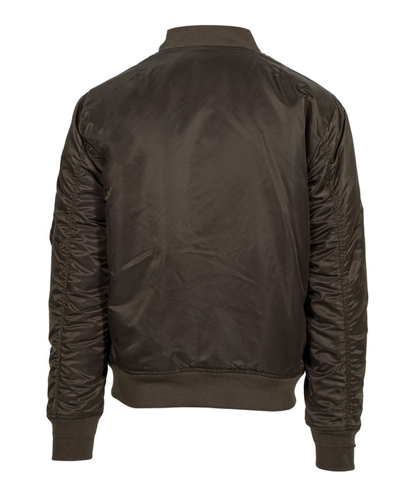 Schott NYC Men's Nylon Flight Jacket - Brown at Dave's New York