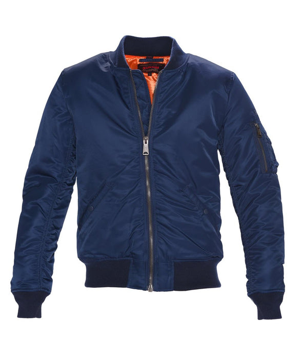 Schott NYC Men's Nylon Flight Jacket Navy