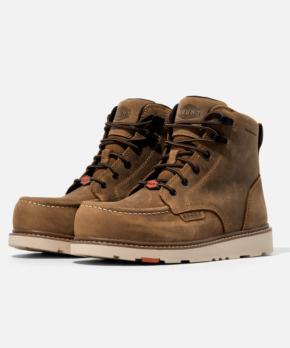BRUNT Marin Composite Toe Waterproof Work Boots - Brown at Dave's New York