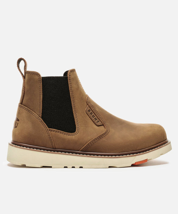 BRUNT Men's Ohman Composite Toe Pull-On Work Boots - Brown at Dave's New York