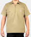 Ben Davis Short Sleeve Half-Zip Work Shirt - Khaki at Dave's New York