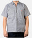 Ben Davis Short Sleeve Half-Zip Work Shirt - Brown Stripe at Dave's New York