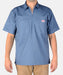 Ben Davis Short Sleeve Half-Zip Work Shirt - Steel Blue at Dave's New York
