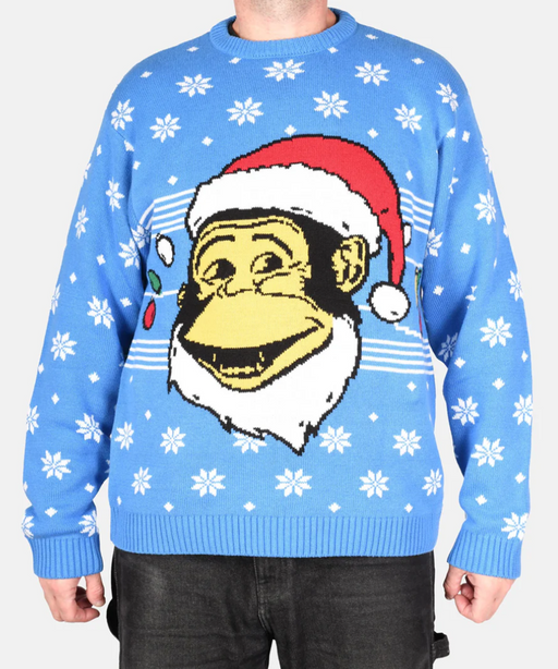 Ben Davis Men's Christmas Sweater - Blue at Dave's New York