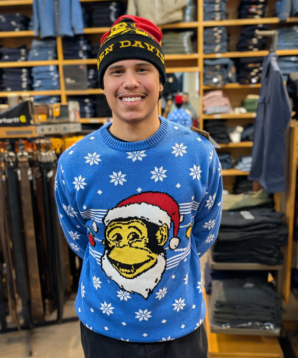Ben Davis Men's Christmas Sweater - Blue at Dave's New York