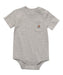 Carhartt Infant Short Sleeve Bodysuit Onesie in Heather Grey at Dave's New York