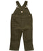 Carhartt Toddler Washed Canvas Duck Bib Overalls (2T-4T) - Olive at Dave's New York