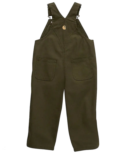 Carhartt Toddler Washed Canvas Duck Bib Overalls (2T-4T) - Olive at Dave's New York