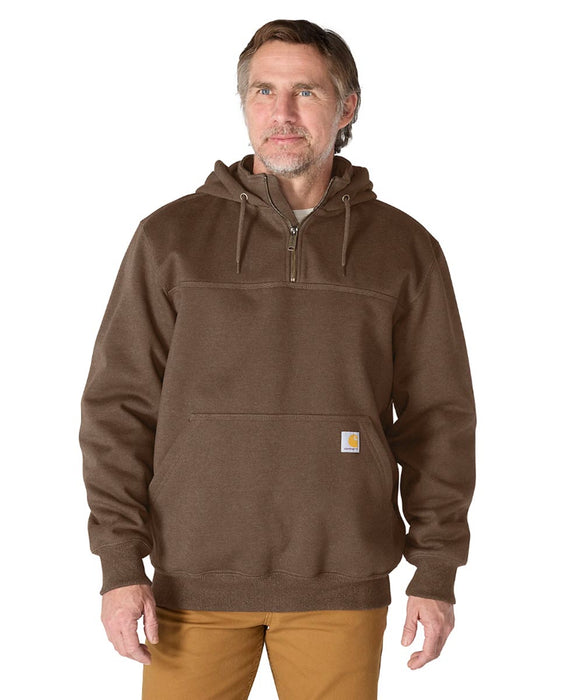 Carhartt Paxton Heavyweight Hooded 1/4-Zip Sweatshirt - Dark Clove Heather at Dave's New York
