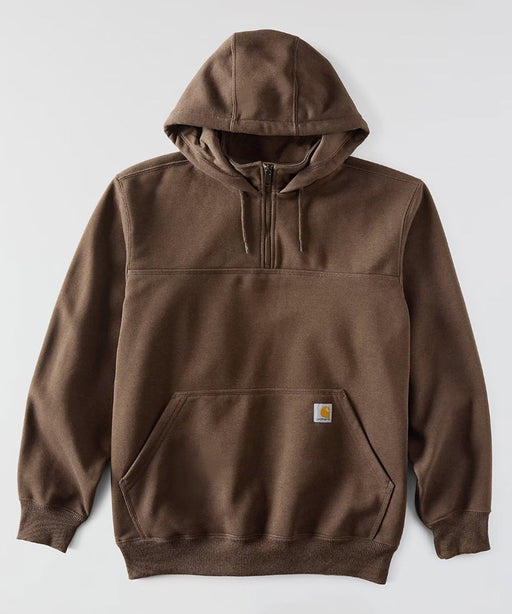 Carhartt Paxton Heavyweight Hooded 1/4-Zip Sweatshirt - Dark Clove Heather at Dave's New York