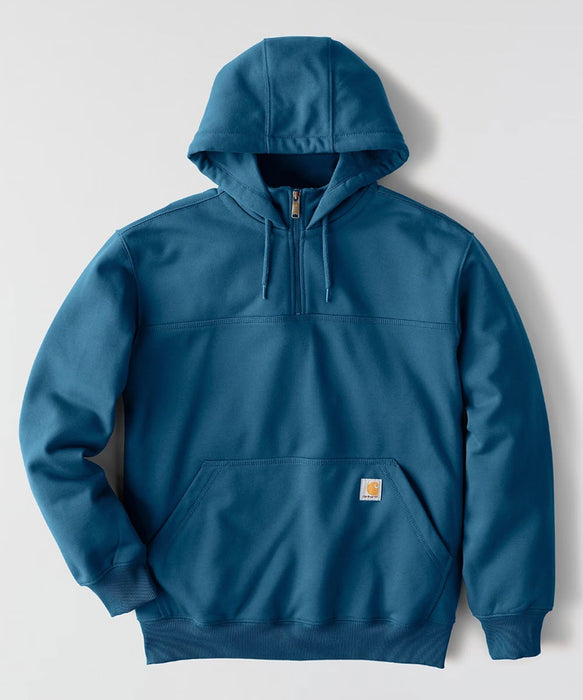 Carhartt Paxton Heavyweight Hooded 1/4-Zip Sweatshirt - Dark Tranquil Blue Heather at Dave's New York