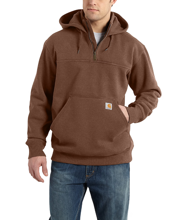 Carhartt Paxton Heavyweight Hooded 1/4-Zip Sweatshirt - Mocha Heather at Dave's New York