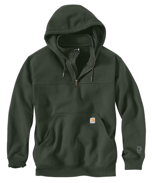 Carhartt Paxton Heavyweight Hooded 1/4-Zip Sweatshirt - Forestry Green at Dave's New York