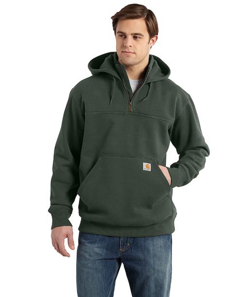 Carhartt Paxton Heavyweight Hooded 1/4-Zip Sweatshirt - Forestry Green at Dave's New York