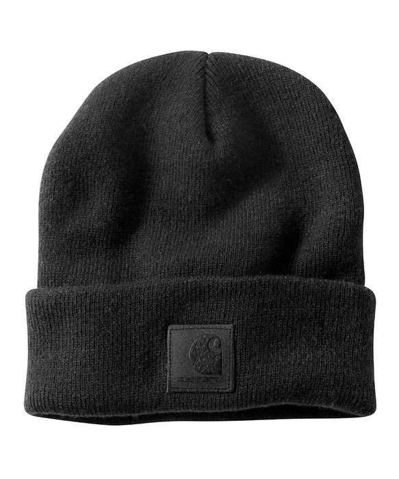 Carhartt Tonal Patch Beanie - Black at Dave's New York