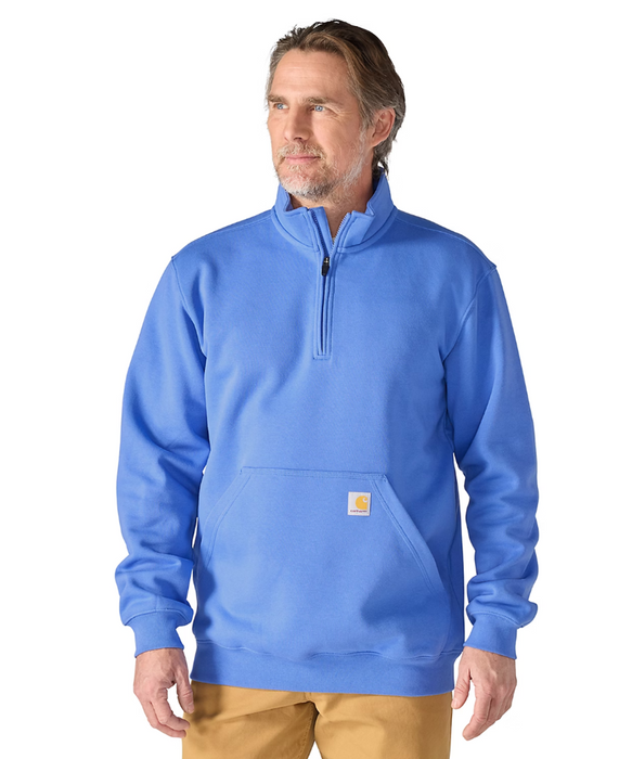 Carhartt Men's Midweight Quarter-Zip Sweatshirt - Deep Workwear Blue at Dave's New York