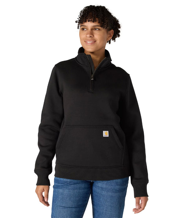 Carhartt Women's Clarksburg Quarter-Zip Sweatshirt - Black at Dave's New York