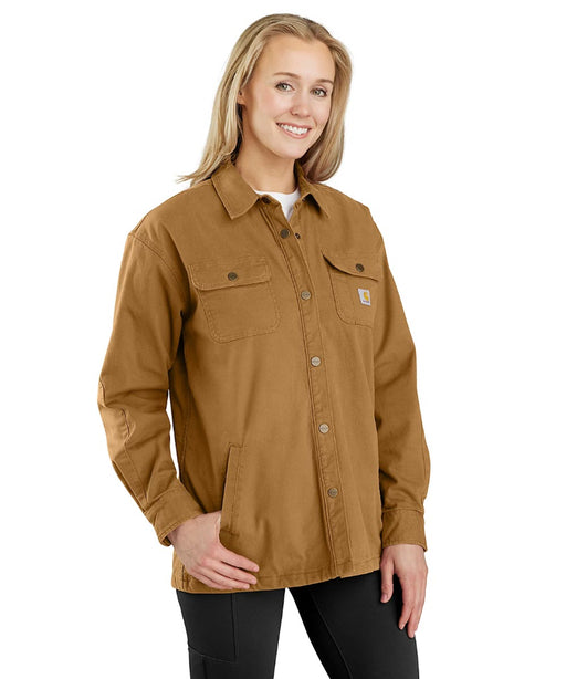 Carhartt Women's Lined Shirt Jacket - Carhartt Brown at Dave's New York