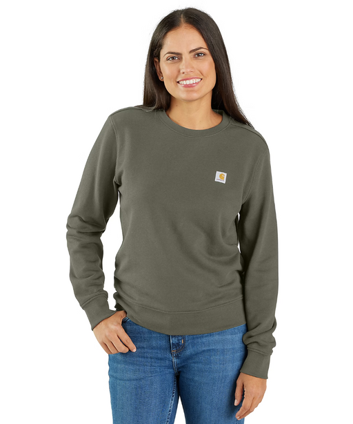 Carhartt Women's Midweight Tencel Crew Neck Sweatshirt - Dusty Olive at Dave's New York