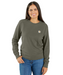 Carhartt Women's Midweight Tencel Crew Neck Sweatshirt - Dusty Olive at Dave's New York