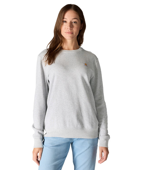 Carhartt Women's Midweight Tencel Crew Neck Sweatshirt - Heather Grey at Dave's New York