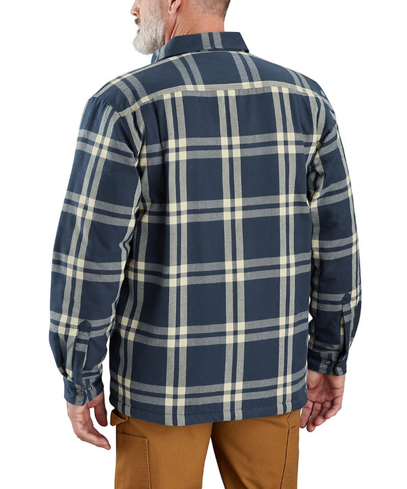 Carhartt Men's Sherpa-Lined Flannel Shirt Jacket - Black at Dave's New York