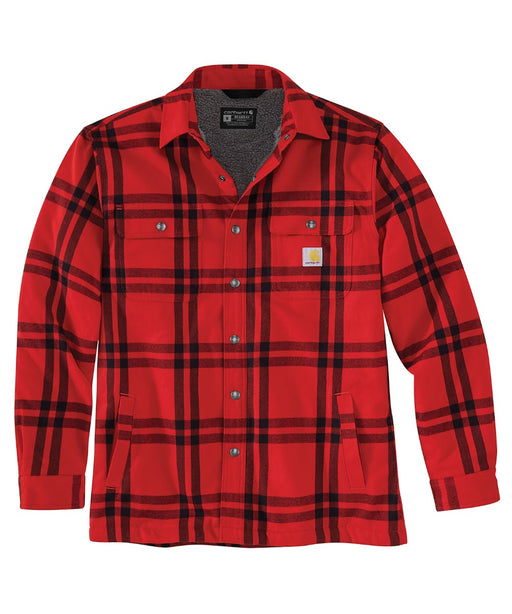 Carhartt Men's Sherpa-Lined Flannel Shirt Jacket - Crabapple at Dave's New York